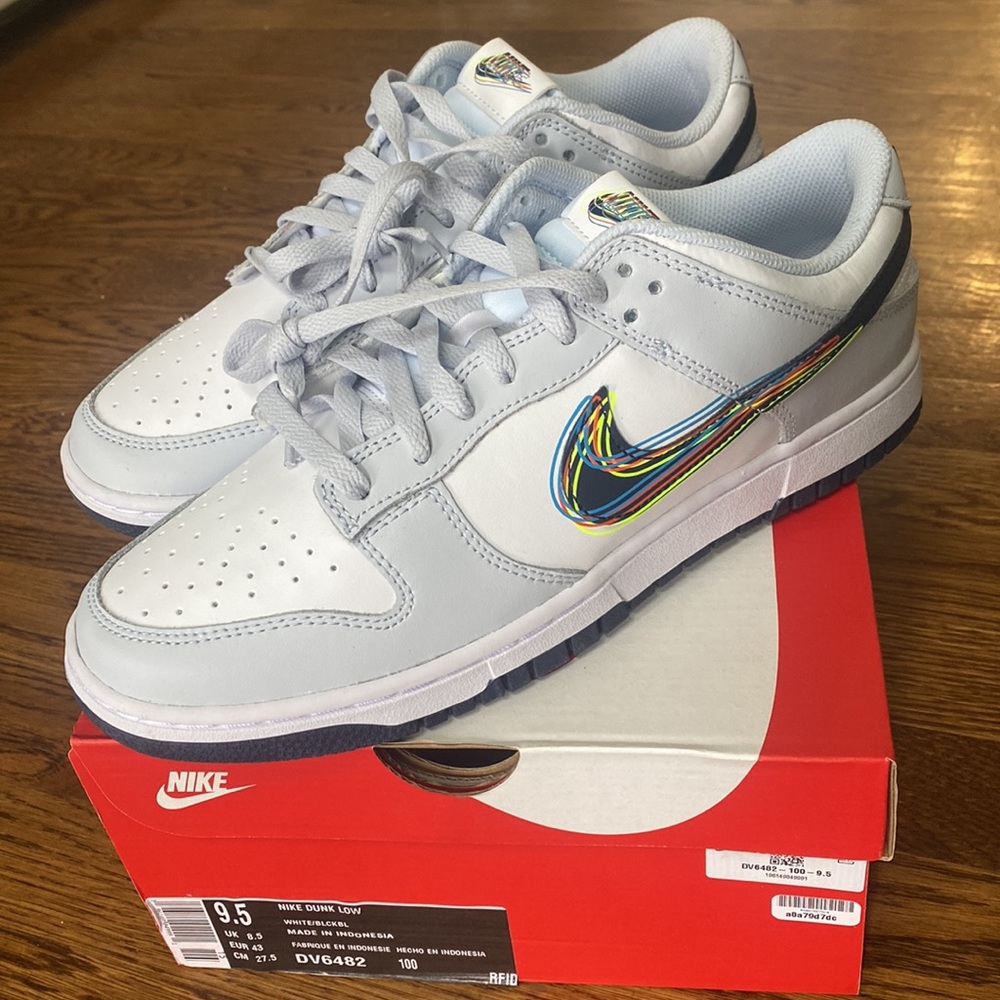 Nike low dunk ‘3D swoosh’ 9.5 M NIB new